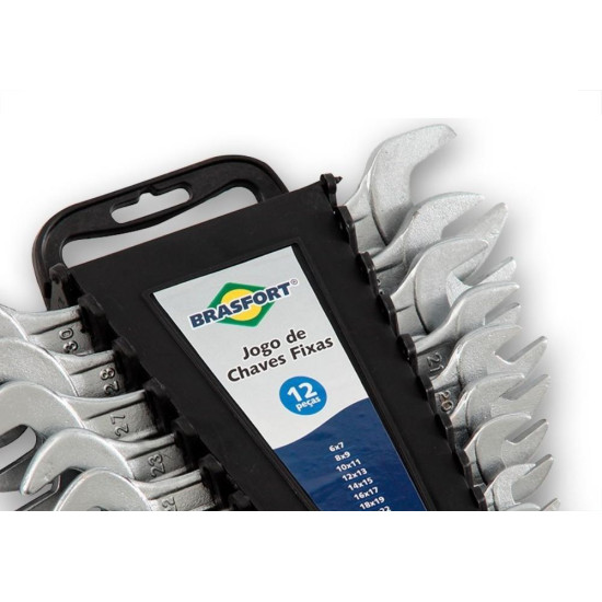 Chave Fixa Brasfort 6A32Mm 12Pecas 6040 Chave Fixa Brasfort 6A32Mm 12Pecas 6040
