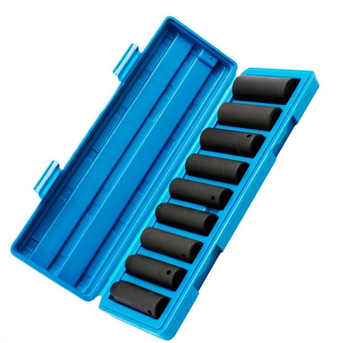 Soquete Waft Impacto Sem Catraca 1/2''Longo Com 09Pecas 6160 Soquete Waft Impacto Sem Catraca 1/2''Longo Com 09Pecas 6160