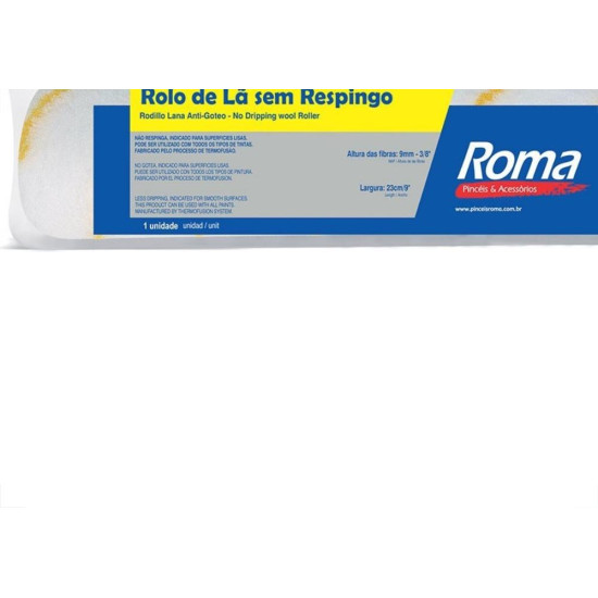 Rolo La Roma Sem Respingo 23Cm Sem Cabo 822 23 Rolo La Roma Sem Respingo 23Cm Sem Cabo 822 23