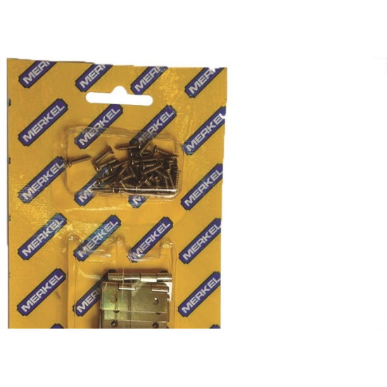 Dobradica Merkel Ferro Bicromatizado 1.1/2''Blister Com 10 Pecas 