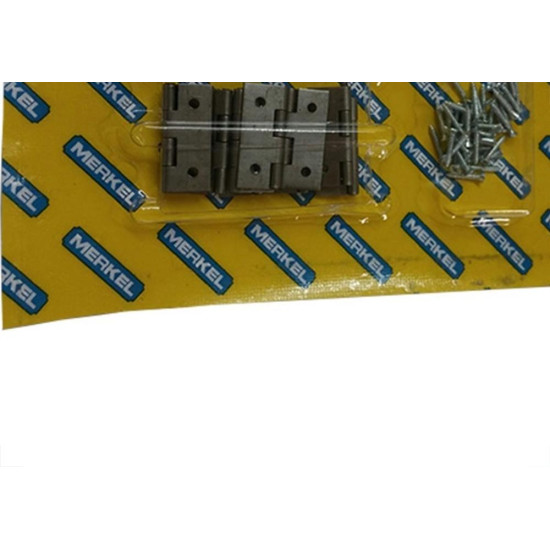 Dobradica Merkel Ferro Polido 1.1/4'' Blister Com 10 Pecas 