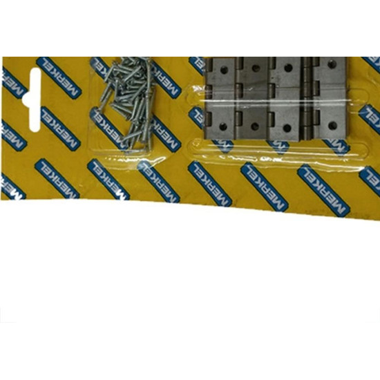 Dobradica Merkel Ferro Polido 1.1/2'' Blister Com 10 Pecas 