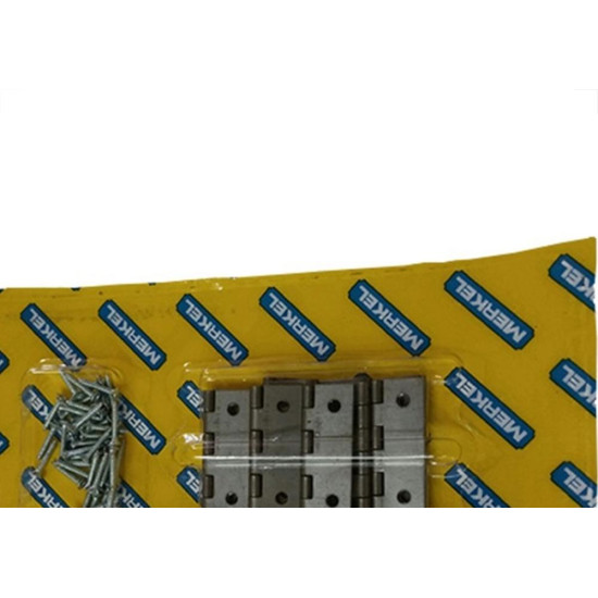 Dobradica Merkel Ferro Polido 1.1/2'' Blister Com 10 Pecas 