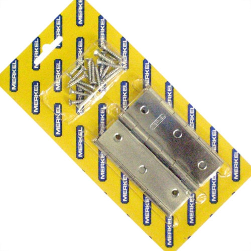 Dobradica Merkel 101 Ferro Zincado Latonado 3.1/2'' Blister Com 3 Pecas Dobradica Merkel 101 Ferro Zincado Latonado 3.1/2'' Blister Com 3 Pecas