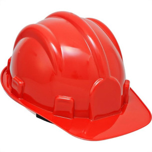 Capacete Com Carneira Prosafety Plastico Vermelho Wps0876