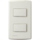 Conjunto Siena 4X2 Branco Com Placa (2Simples Horizontal) 6521