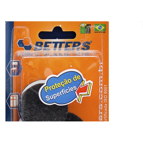 Feltro Aa Better Cinza Redondo 37X3 8Pecas Bribts000018