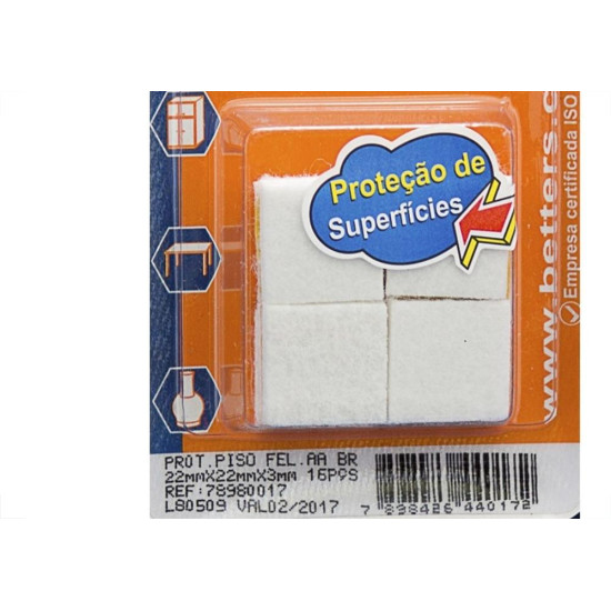 Feltro Aa Better ''La'' Quadrado 22X3 16Pecas Bribts000017 Feltro Aa Better ''La'' Quadrado 22X3 16Pecas Bribts000017