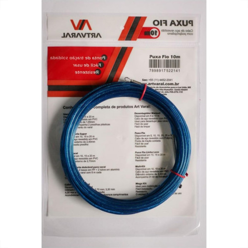 Passa Fio Nylon Artvaral Com Cabo Aco 10M 2.02.001 Passa Fio Nylon Artvaral Com Cabo Aco 10M 2.02.001