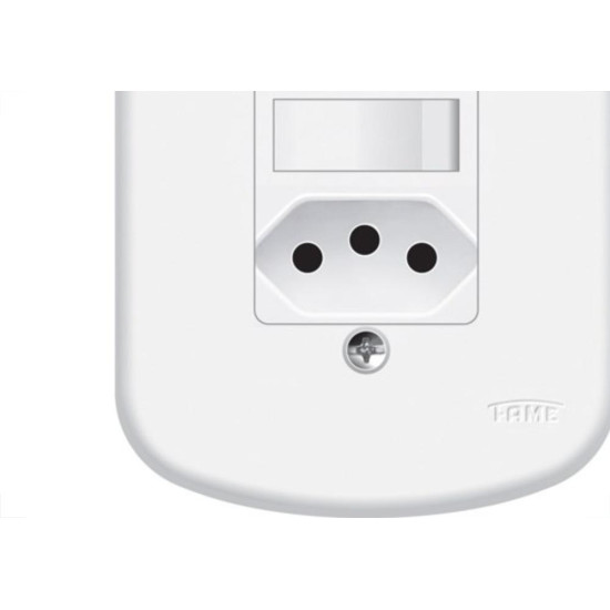 Conjunto Fame 4X2 Branco Com Placa 2Simples+Tomada 10A 