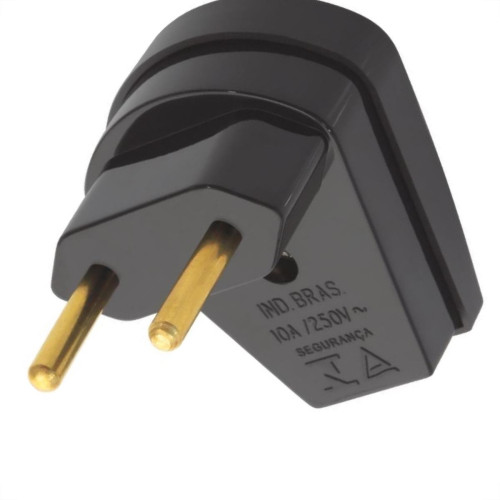 Pino Prensa Cabo Fame 2 Polos 10A Preto 