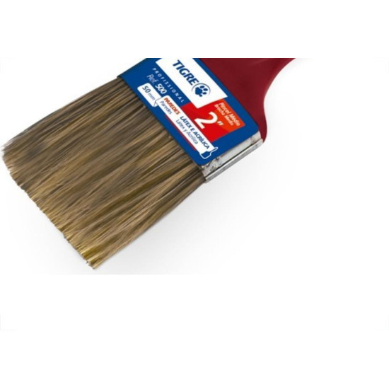 Pincel Trincha Pintura Tigre 500 X 1/2'' Vermelha - Kit C/12 Pincel Trincha Pintura Tigre 500 X 1/2'' Vermelha - Kit C/12