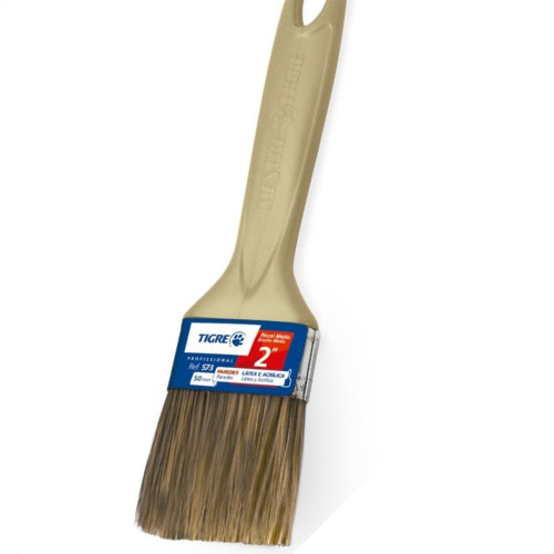 Pincel Trincha Pintura Tigre 573 X 1/2'' Creme - Kit C/12 Pincel Trincha Pintura Tigre 573 X 1/2'' Creme - Kit C/12
