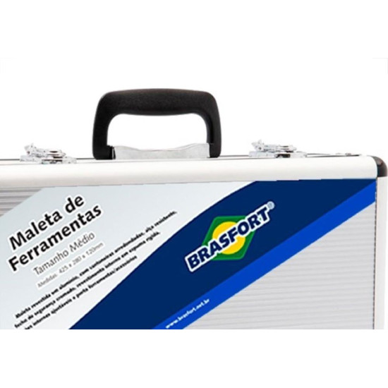 Maleta Ferramenta Aluminio Brasfort 42X28X12 8312
