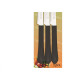 Faca Tramontina Churrasco Cabo Plastico Leme 3 Pecas Preta Faca Tramontina Churrasco Cabo Plastico Leme 3 Pecas Preta