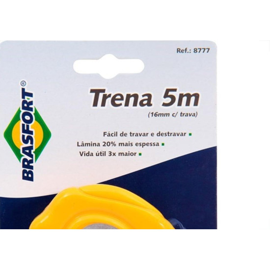 Trena Brasfort Colorida Abs 5M16Mm Com Trava 8777 - Kit C/12