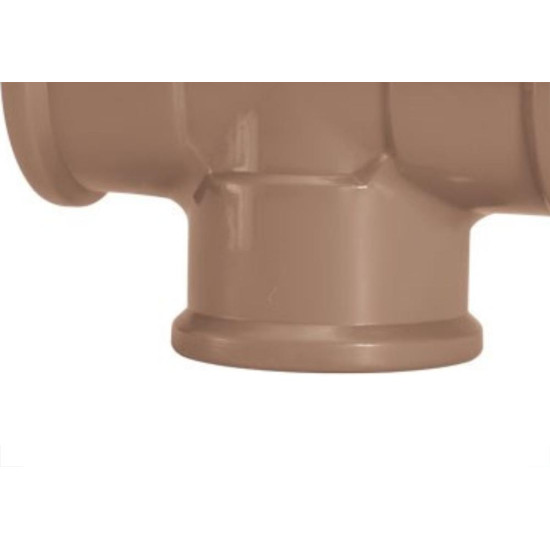 Tee Marrom Amanco Liso/Liso/Liso 75Mm 10012/11840 - Kit C/5 Tee Marrom Amanco Liso/Liso/Liso 75Mm 10012/11840 - Kit C/5