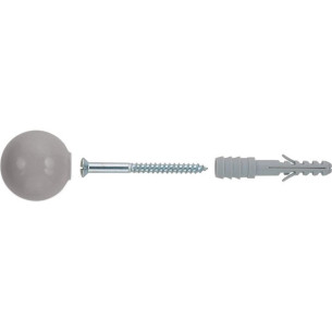 Batedor Porta Fischer Bola Cinza Com 15 Pecas 600371