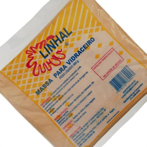 Massa Vidraceiro Linhal Pacote Com 500Gr 20012 - Kit C/12 Massa Vidraceiro Linhal Pacote Com 500Gr 20012 - Kit C/12