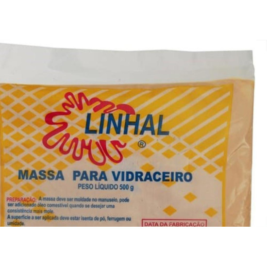 Massa Vidraceiro Linhal Pacote Com 500Gr 20012 - Kit C/12 Massa Vidraceiro Linhal Pacote Com 500Gr 20012 - Kit C/12