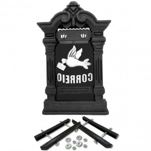 Caixa Carta Power Plastica ''Pombo''Colonial Preto 024-1-Preta