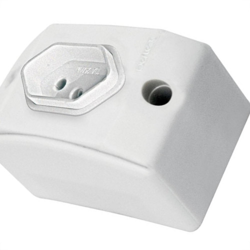 Tomada Externa Perlex 2 Polos +Terra 20A Retangular Branca 715Brc/10 Tomada Externa Perlex 2 Polos +Terra 20A Retangular Branca 715Brc/10