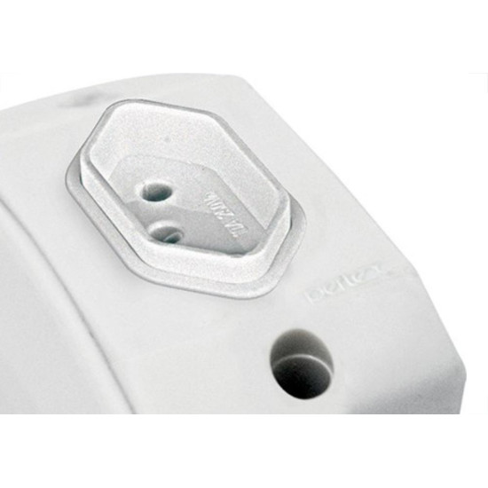 Tomada Externa Perlex 2 Polos +Terra 20A Retangular Branca 715Brc/10 Tomada Externa Perlex 2 Polos +Terra 20A Retangular Branca 715Brc/10
