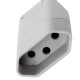 Pino Femea 2 Polos+Terra Perlex 10A Cinza 2043