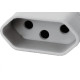 Pino Femea 2 Polos+Terra Perlex 10A Cinza 2043