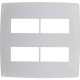 Placa Pial Glos 4X4 (2+2 Distanciada) 618534 Placa Pial Glos 4X4 (2+2 Distanciada) 618534