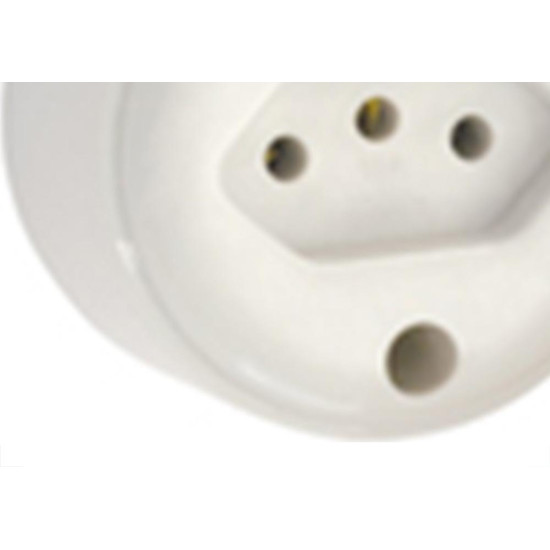 Tomada Externa Fame 2 Polos +Terra 10A Branca Tomada Externa Fame 2 Polos +Terra 10A Branca