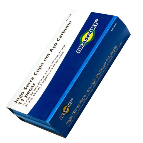 Serra Copo Aco Carbono Brasfort 19A64 11 Pecas 8736 Serra Copo Aco Carbono Brasfort 19A64 11 Pecas 8736
