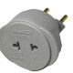 Pino Adaptador (Entrada =2 Redondo/Saida =2 Universal) Interneed Cinza 37804 - Kit C/10 Pino Adaptador (Entrada =2 Redondo/Saida =2 Universal) Interneed Cinza 37804 - Kit C/10