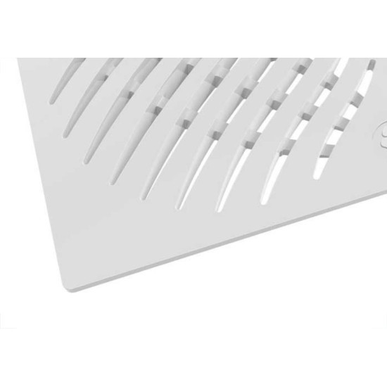 Grelha Plastica Tigre Quadrada Branca 15X15 