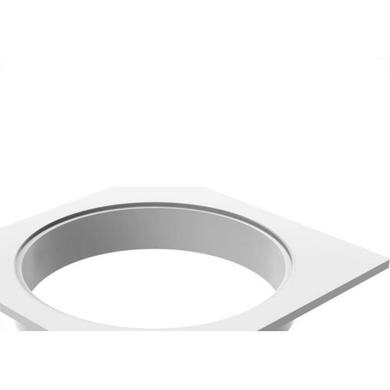 Porta Grelha Quadrada Tigre Branca 15Cm - Kit C/6