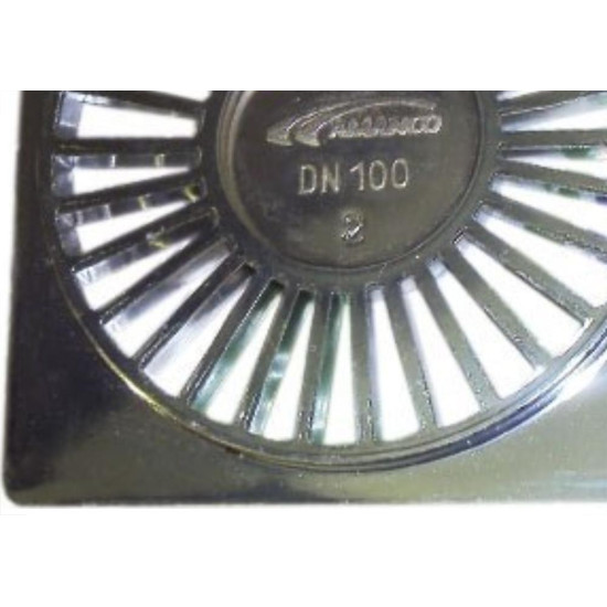Grelha Plastica Amanco Quadrada Cromada 10X10 90604 Grelha Plastica Amanco Quadrada Cromada 10X10 90604