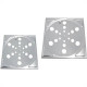 Grelha Plastica Amanco Quadrada Cromada 15X15 90605 Grelha Plastica Amanco Quadrada Cromada 15X15 90605