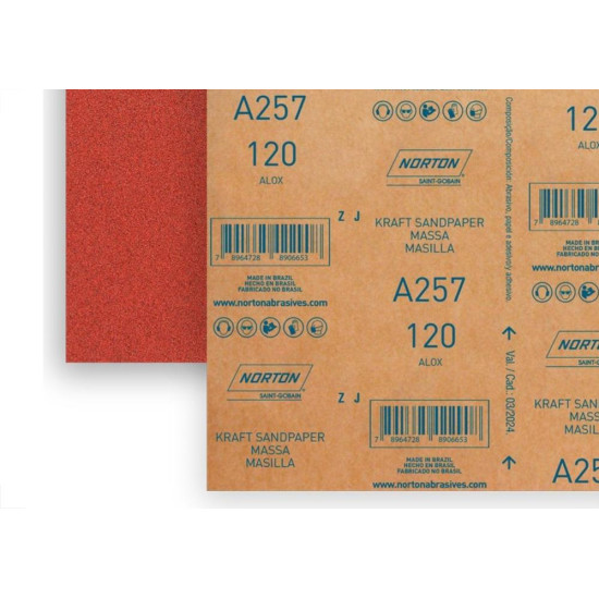 Lixa Massa Norton 120 A257 - Kit C/50