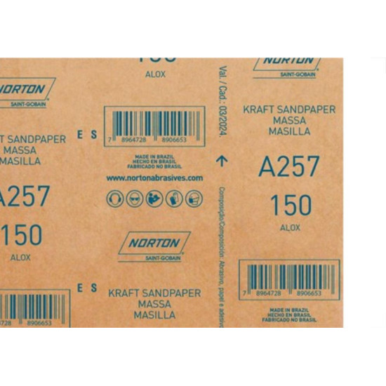 Lixa Massa Norton 150 A257 - Kit C/50