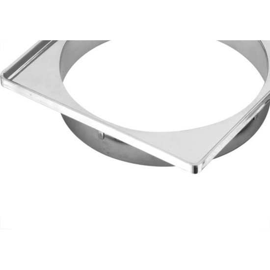Porta Grelha Quadrada Amanco Cromada 10Cm 90608 Porta Grelha Quadrada Amanco Cromada 10Cm 90608