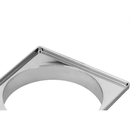 Porta Grelha Quadrada Amanco Cromada 10Cm 90608 Porta Grelha Quadrada Amanco Cromada 10Cm 90608