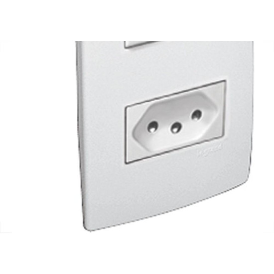 Conjunto Pial Plus 4X2 Branco Com Placa(1Simples+Tomada 10A) 615074