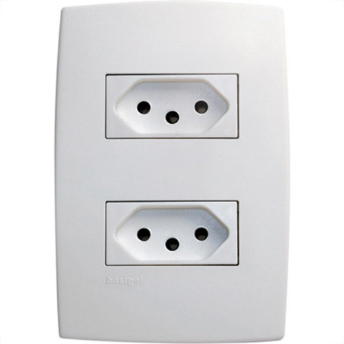 Conjunto Pial Plus 4X2 Branco Com Placa(2Tomadas 10A) 615075