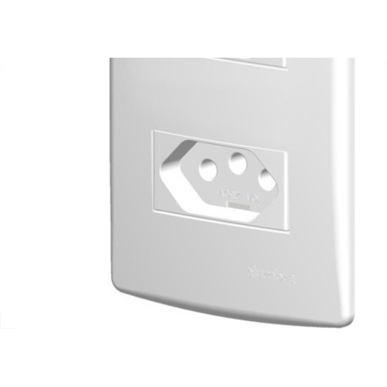 Conjunto Siena 4X2 Branco Com Placa (2Tomadas 10A-V) 6083 Conjunto Siena 4X2 Branco Com Placa (2Tomadas 10A-V) 6083