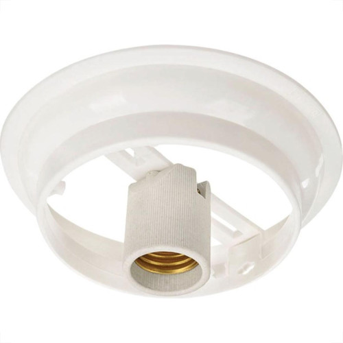 Kit C/2 - Plafonier Pvc Pavilonis 510 Branco Redondo Soqu...
