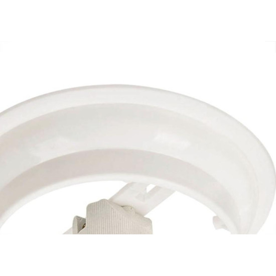 Kit C/2 - Plafonier Pvc Pavilonis 510 Branco Redondo Soqu...