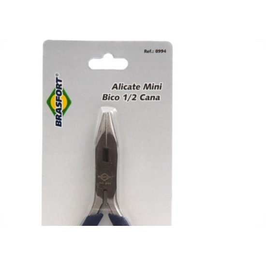 Alicate Mini Brasfort Bico 1/2 Cana 8994 Alicate Mini Brasfort Bico 1/2 Cana 8994