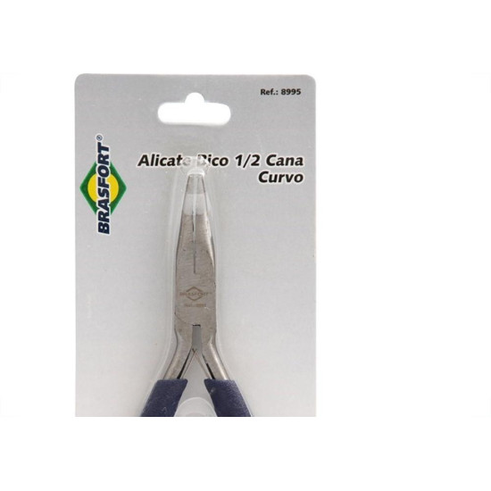 Alicate Mini Brasfort Bico 1/2 Cana Curvo 8995 Alicate Mini Brasfort Bico 1/2 Cana Curvo 8995