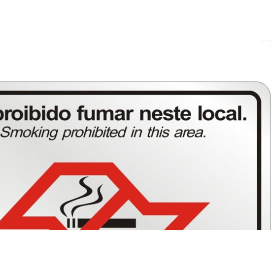 Placa Sinalizacao Aluminio 20X25 ''Lei Antifumo'' 180Sp
