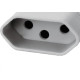 Pino Femea 2 Polos+Terra Perlex 20A Cinza 2046Cz Pino Femea 2 Polos+Terra Perlex 20A Cinza 2046Cz